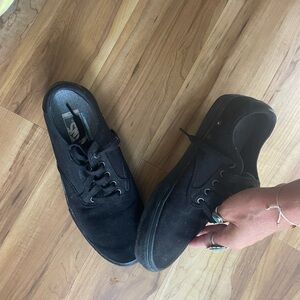 Vans all black shoes